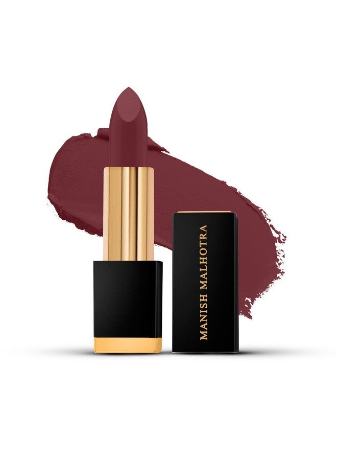 Manish Malhotra Soiree Creamy Matte Lipstick - 07 Rare (Mauve Shade) | Long Lasting, Pigmented With Spf 30 & Vitamin E (4.2G)