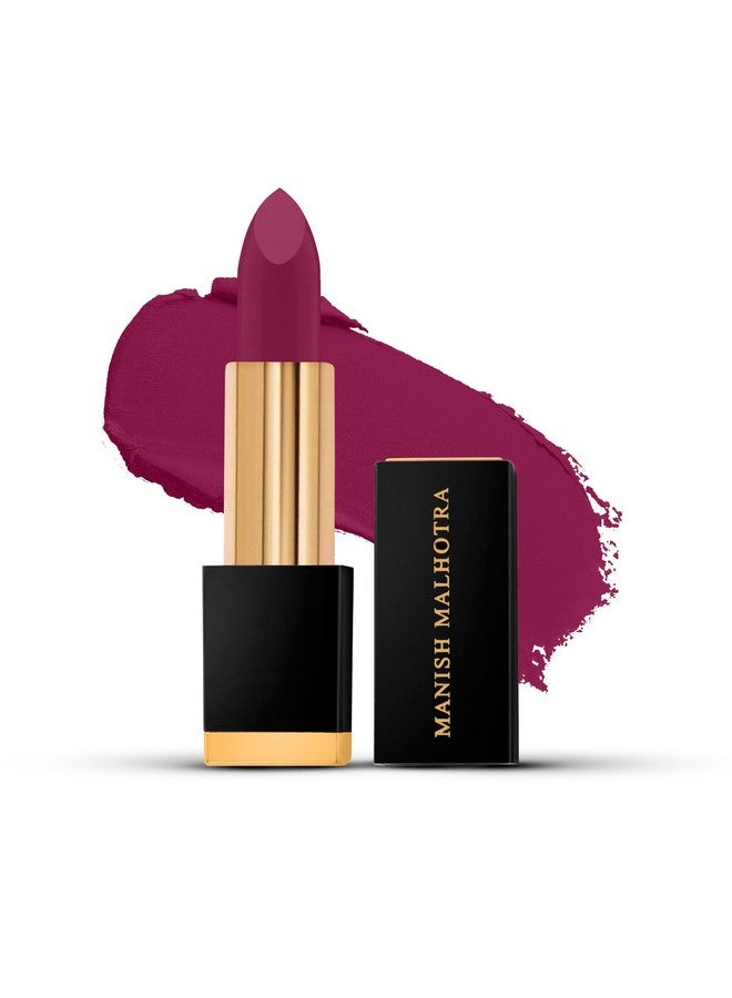 Manish Malhotra Soiree Creamy Matte Lipstick - 08 Empress (Pink Shade) | Long Lasting, Pigmented With Spf 30 & Vitamin E (4.2G)