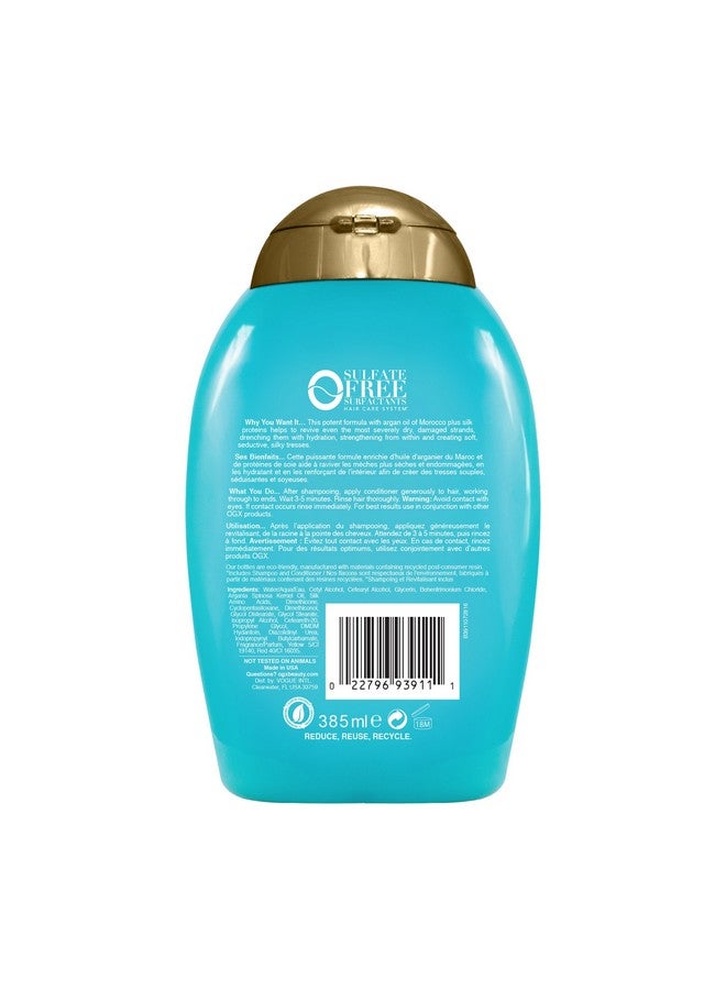 Extra Strength Hydrate & Revive + Argan Oil Of Morocco Conditioner | Dry, Damaged Hair, Cold-Pressed Argan Oil To Moisturize Hair, Paraben Sulfate-Free Surfactants 385 Ml