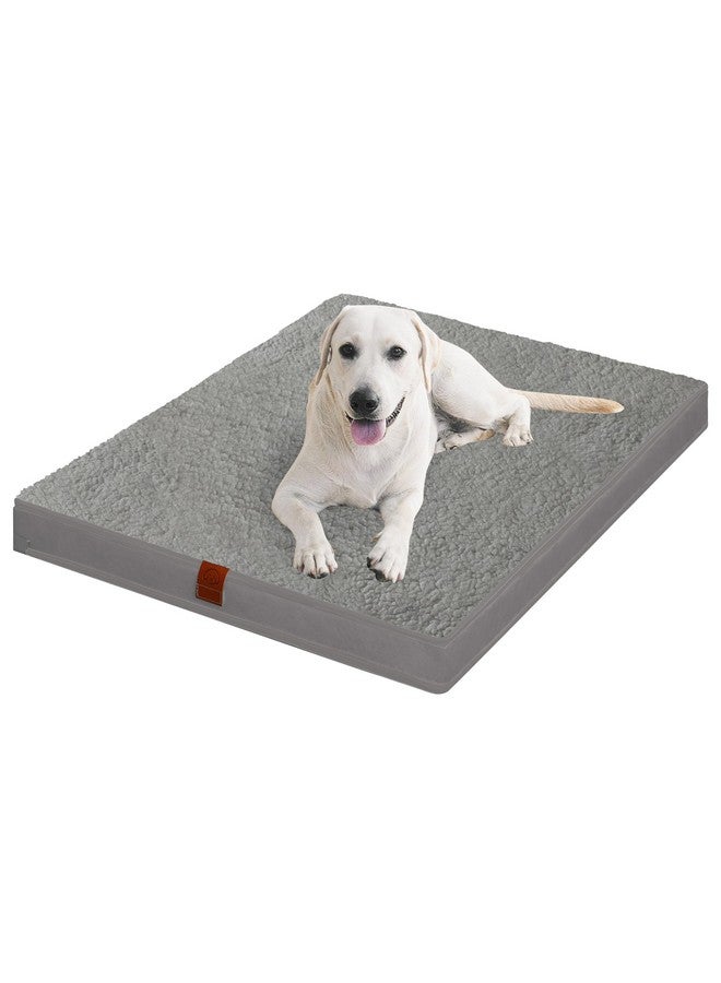 Dog Bed For Large Dogs, Egg Crate Foam Dog Bed With Removable Washable Cover And NonSlip Bottom, Waterproof And Machine Washable Pet Bed Cover (36X27X3 In, Grey)