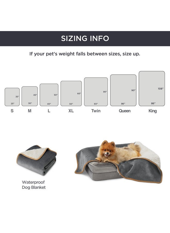 Waterproof Dog Blankets For Small Dogs  Small Cat Blanket Washable For Couch Protection, Sherpa Fleece Puppy Blanket, Soft Plush Reversible Throw Furniture Protector, 25