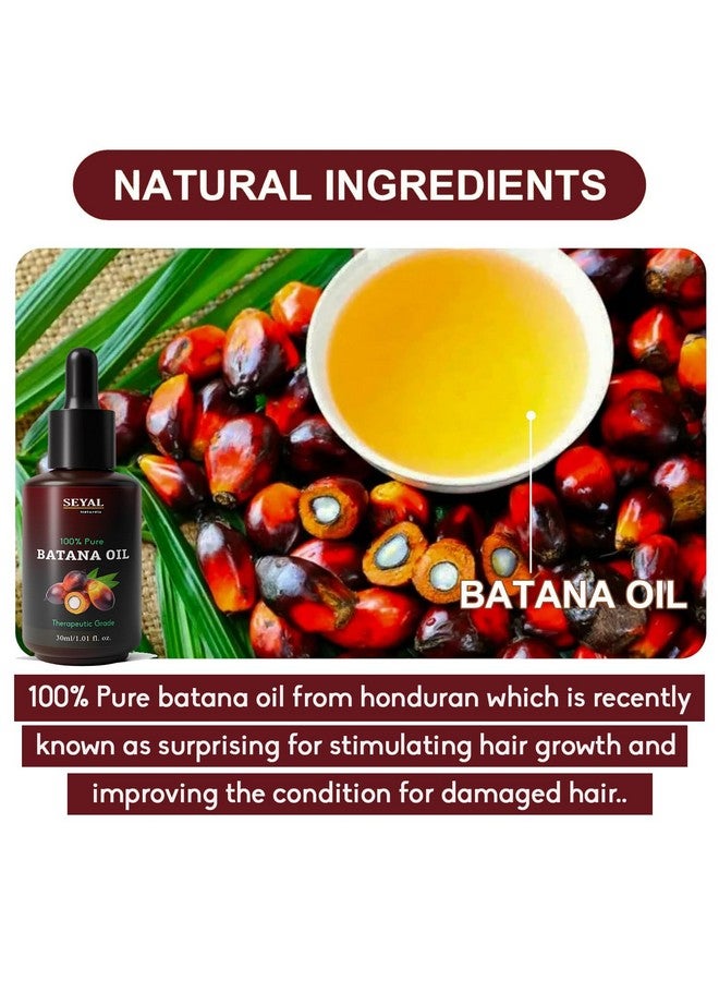 Batana Oil - For Hair Growth Dr Sebi Organic 100% Pure Concentrated Oil For Hair And Skin Care, Therapeutic Grade - 30Ml