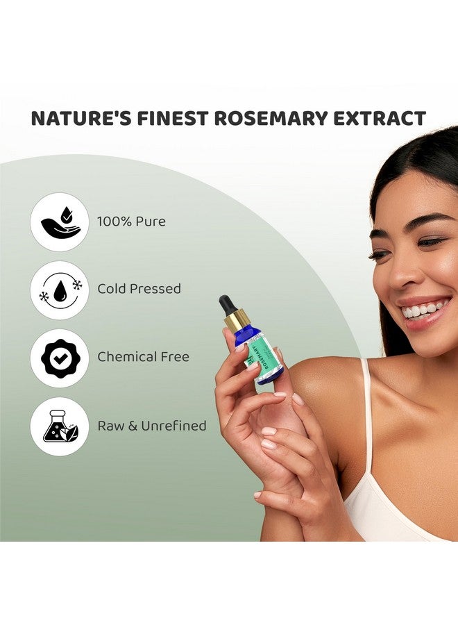 Rosemary Essential Oil | Rosemary Oil For Hair Growth | Good For Skin, Body And Shiny Soft Hair | Pure & Non Greasy | Hair Fall Control & Hair Growth Oil For Women & Men - 15Ml