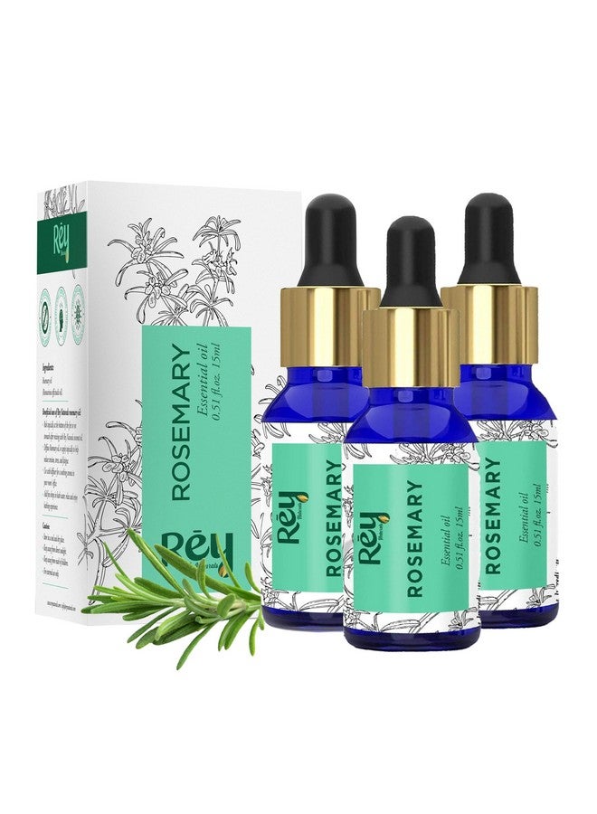 Rosemary Essential Oil | Rosemary Oil For Hair Growth | Good For Skin, Body And Shiny Soft Hair | Pure & Non Greasy | Hair Fall Control & Hair Growth Oil For Women & Men - 15Ml