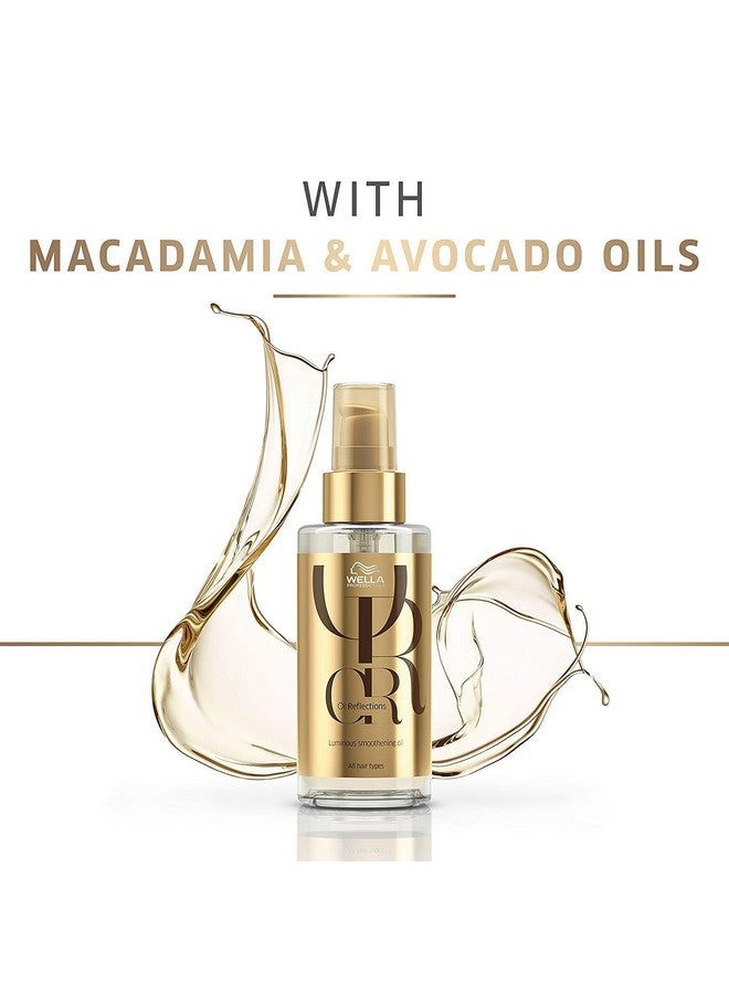 Oil Reflections Luminous Smoothening Hair Oil | 100 Ml | Non-Sticky Hair Treatment | Avocado & Macadamia Seed Oils | For A Glossy Hair Shine