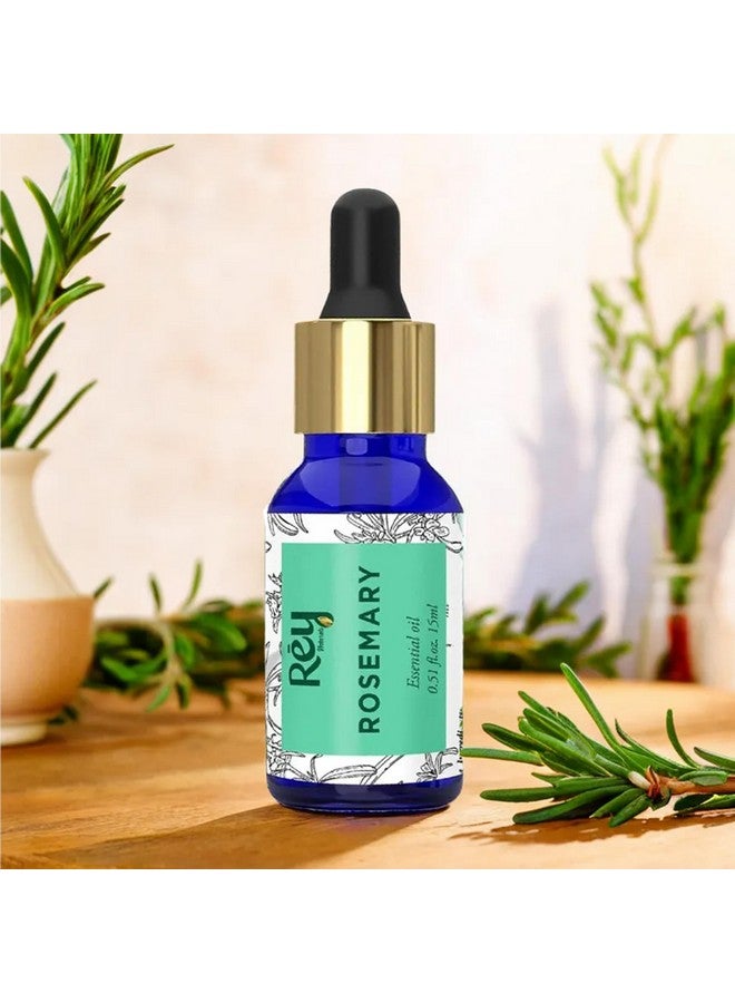 Rosemary Essential Oil | Rosemary Oil For Hair Growth | Good For Skin, Body And Shiny Soft Hair | Pure & Non Greasy | Hair Fall Control & Hair Growth Oil For Women & Men - 15Ml