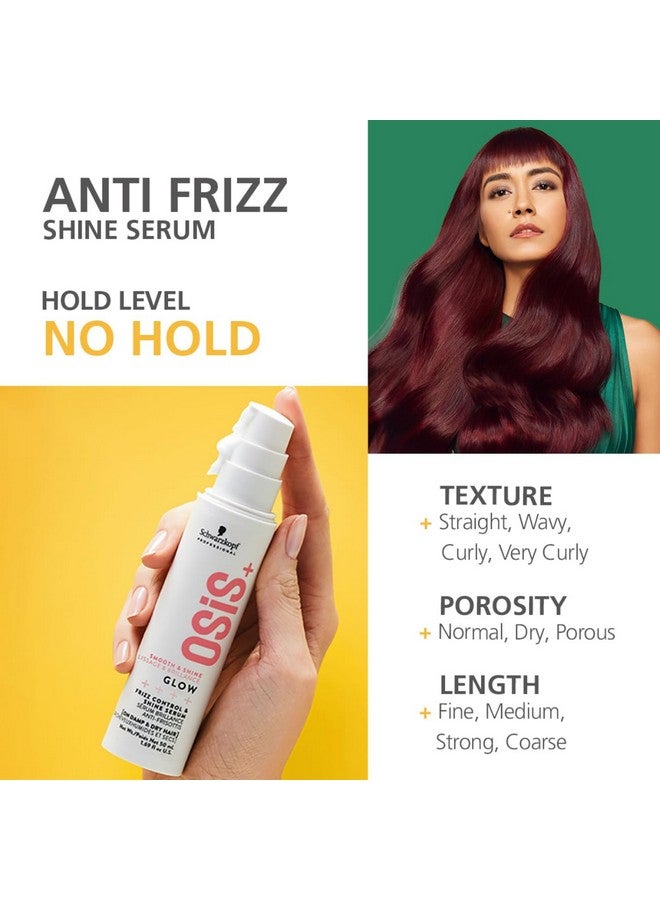 Sional Osis+ Glow Anti-Frizz Shine Serum I For Frizz Reduction And Shine | Vegan | Leave-In Hair Serum | Silicon Free | 50Ml