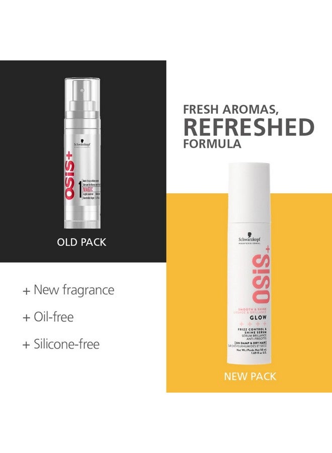 Sional Osis+ Glow Anti-Frizz Shine Serum I For Frizz Reduction And Shine | Vegan | Leave-In Hair Serum | Silicon Free | 50Ml