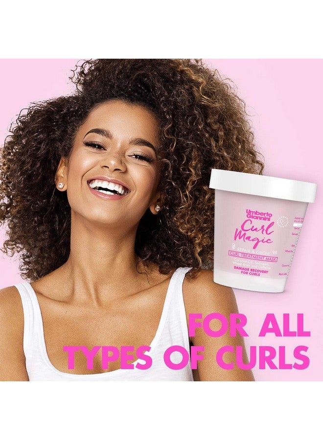 Curl Magic Repair & Grow Curl Treatment Mask | Coconut Oil, Seaweed, Wheat Bran & Caffeine | Damage Recovery For Curls | Vegan & Cruelty Free - 210G (Pack Of 1)