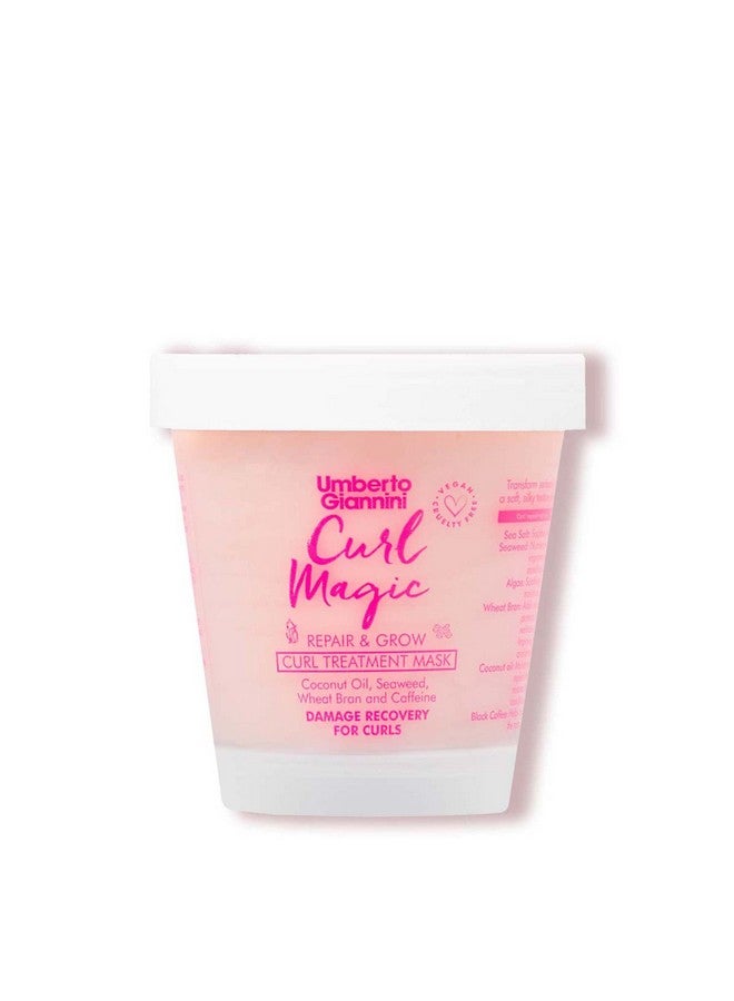 Curl Magic Repair & Grow Curl Treatment Mask | Coconut Oil, Seaweed, Wheat Bran & Caffeine | Damage Recovery For Curls | Vegan & Cruelty Free - 210G (Pack Of 1)