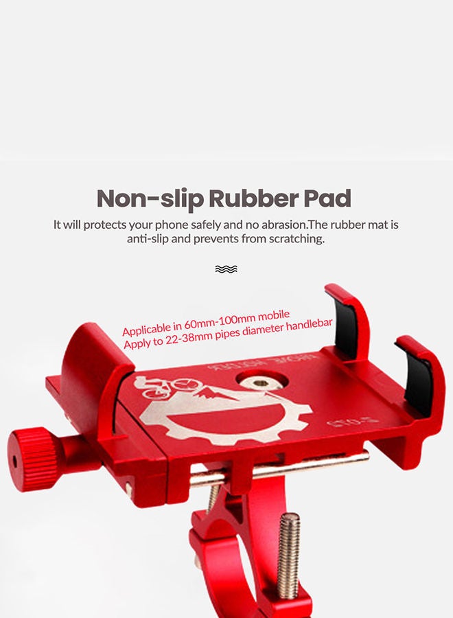 Aluminum Alloy Bicycle Mobile Phone Holder 9x2.8x5.2cm