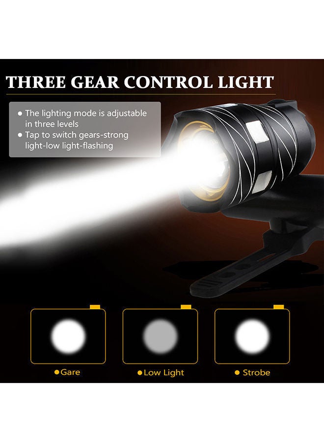 T6 Rechargeable Bicycle Front Headlight 8.8 x 8.8cm