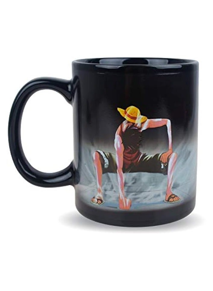 BeneU One Piece Luffy Changing Coffee Mug Heat-sensitive Reactive Ceramic Cup Coffee Mug