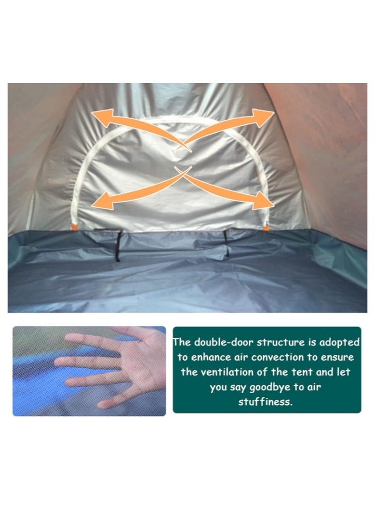 Automatic Pop Up Camping Tent, Portable Instant Pop Up Tent Ideal for CampingLightweight Waterproof Backpacking Tent, Set Up in Seconds, 200X150X100cm