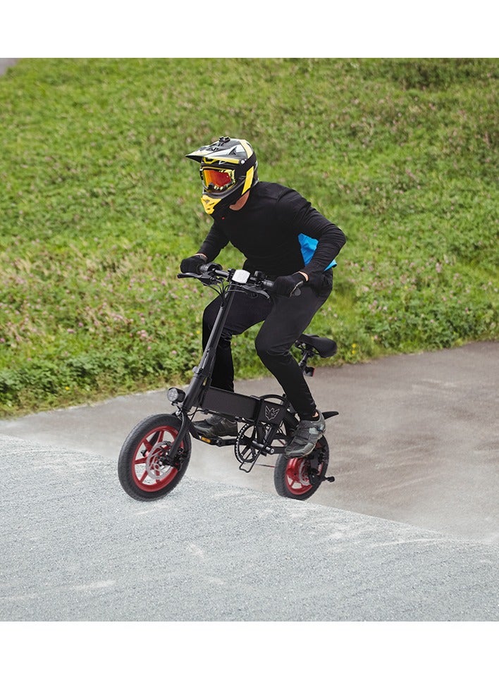 Premium Quality Adult Folding Electric Bike with 350W Brushless Motor, 36V 8AH Battery, Carbon Alloy Frame, 14-Inch Tires, Dual Disk Brake, 35KM Range in Single Charge, Adjustable Seat Electric Scooter