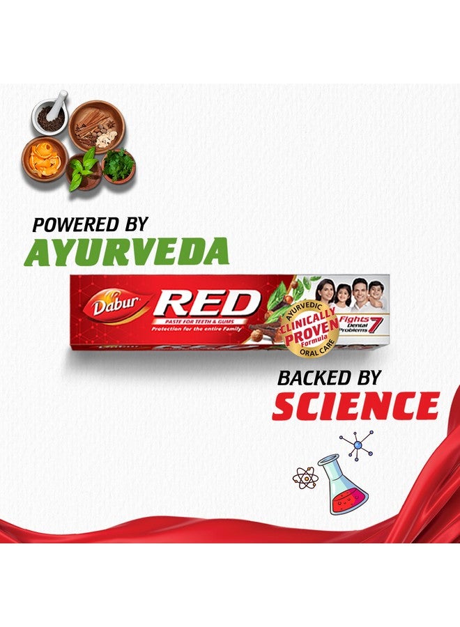 Red Toothpaste - 800G(200Gx4) |Fluoride Free | Helps In Bad Breath Treatment, Cavity Protection, Plaque Removal | For Whole Mouth Health | Power Of 13 Potent Ayurvedic Herbs