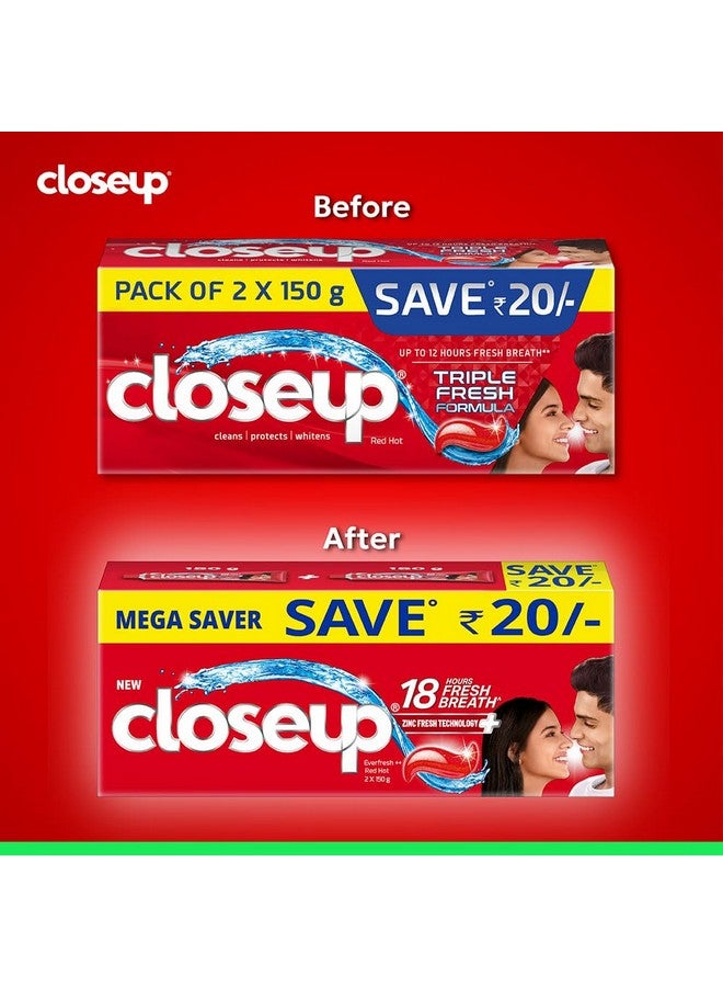 Toothpaste | Long Lasting 18 Hours Of Fresh Breath & White Teeth - 600G (Pack Of 4)