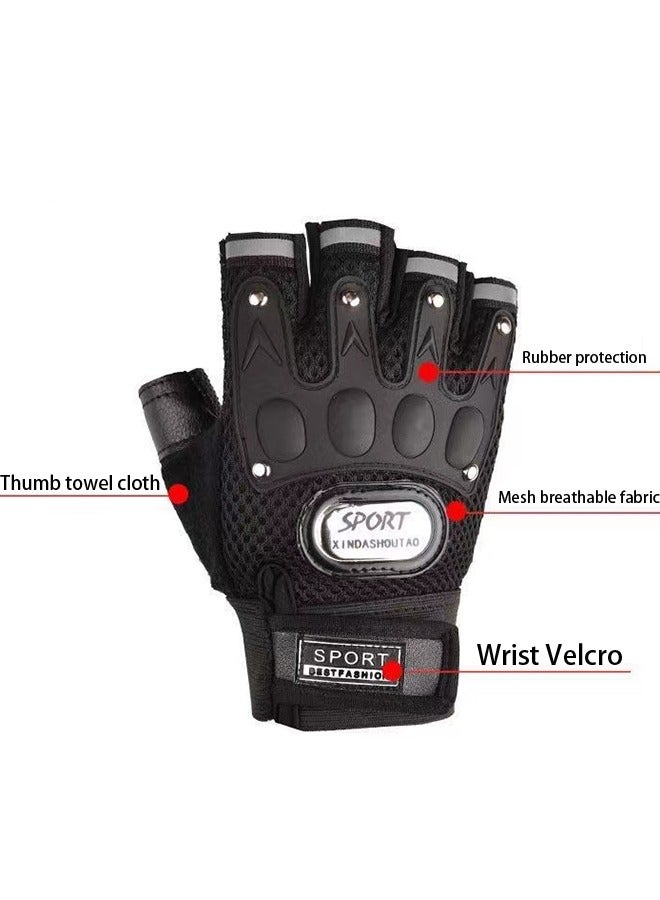 Pair Of Semi Finger Gym Training Gloves ‎15 x 10 x 2cm