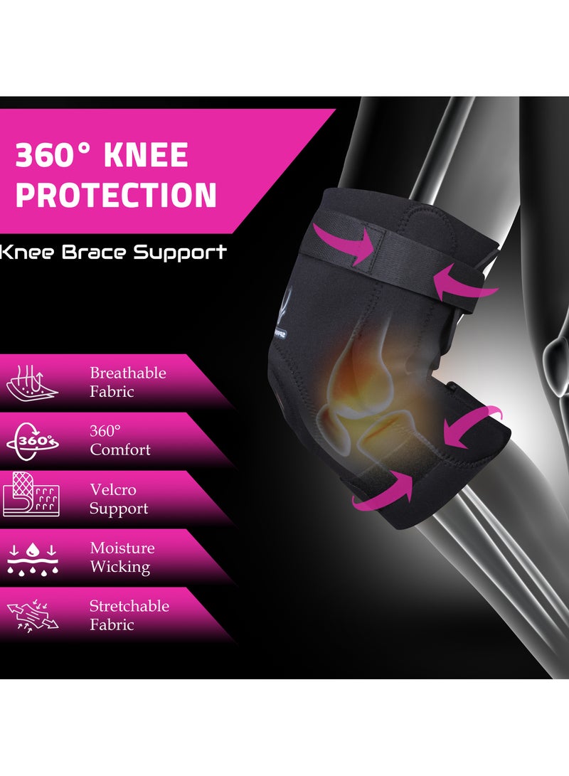 Springbok Hinged Knee Brace for Adults, Men & Women. Made with Neoprene and light weight removable aluminium hinges