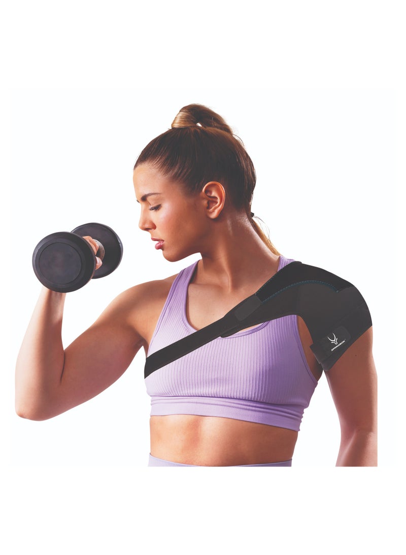 Springbok Shoulder Immobilizer Brace, Men & Women (One size) for Torn Rotator Cuff, AC Joint Pain Relief, Stability Strap, Dislocated Sholder, Injuries, Tears, Adjustable Fits (Left Shoulder)