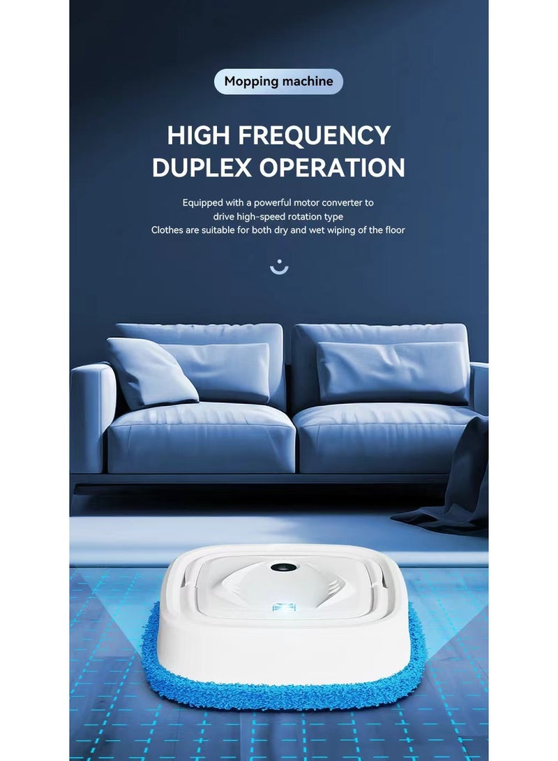 Wet and dry multifunctional robot automatic charging, cleaning, and humidification mop white