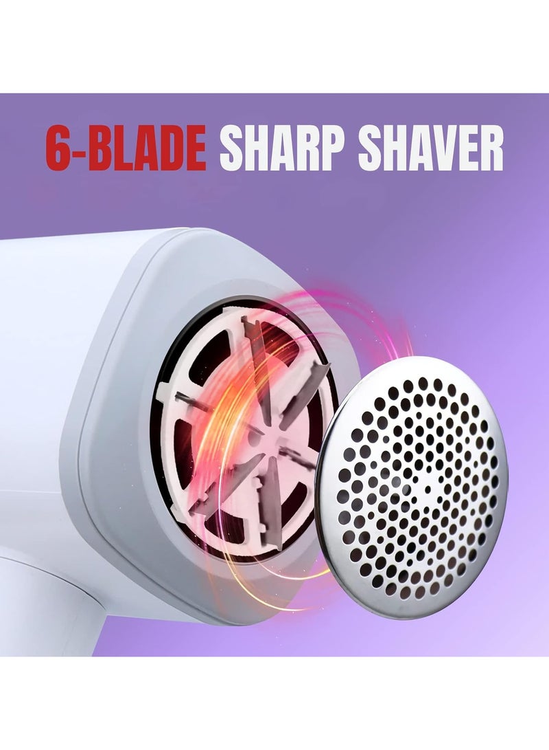 Fabric Shaver Mini Iron Handheld Garment Steamer, Portable Travel Iron, Fabric Lint Remover Shaver for Clothes Furniture (White)