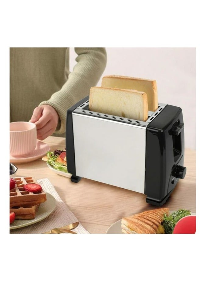 Toaster 2 Slice, Extended Double Sided Heated Wide Slot 650W Multifunction Toaster with Removable Crumb Tray