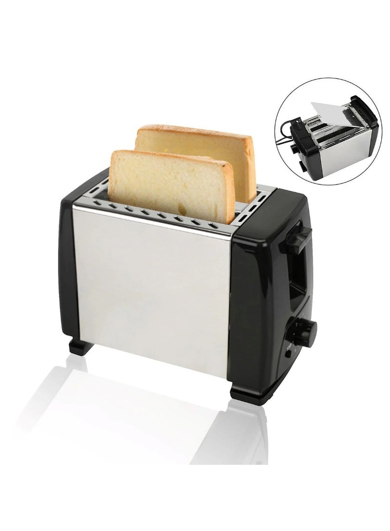 Toaster 2 Slice, Extended Double Sided Heated Wide Slot 650W Multifunction Toaster with Removable Crumb Tray