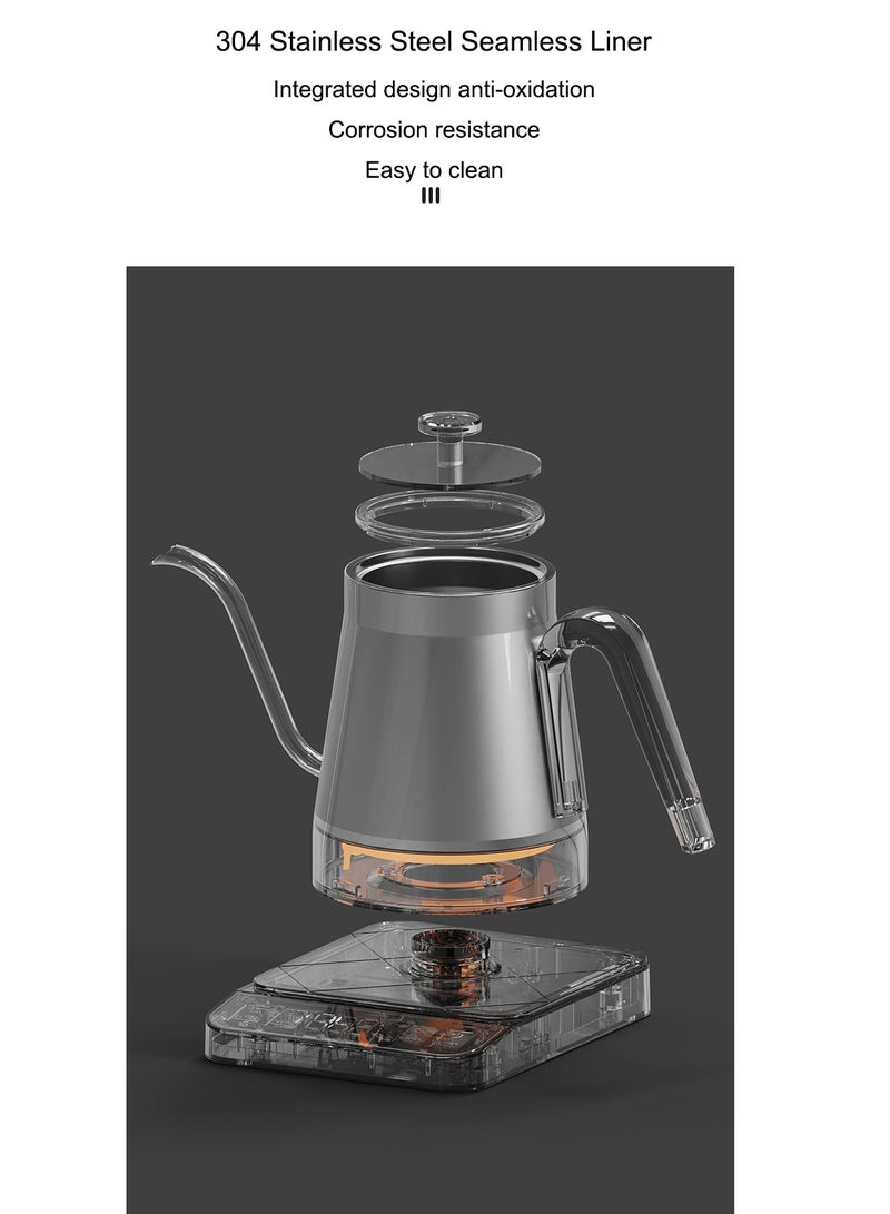 0.8L 1350W Electric Kettle Coffee Pot Temperature Control Gooseneck Tray Set Tea Coffee Maker Machine with LCD Display