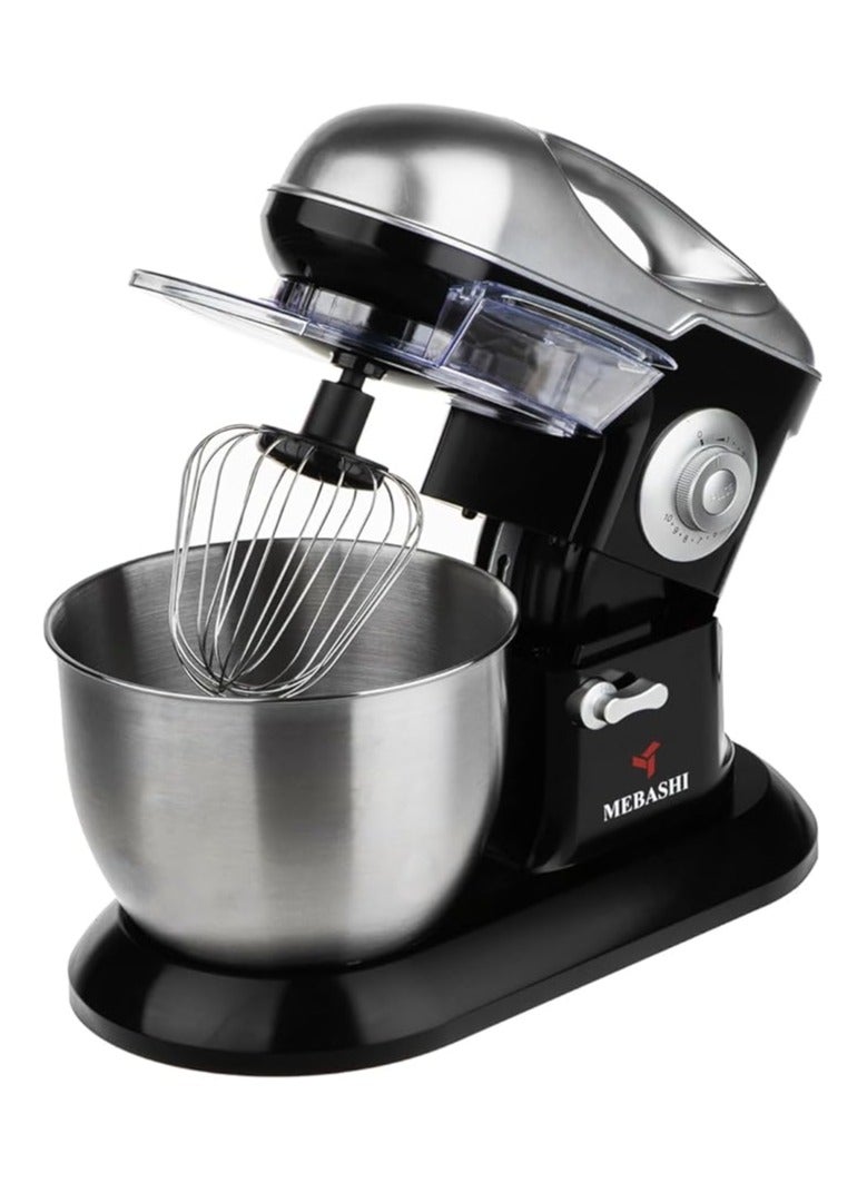 MEBASHI Stand Bowl Mixer, 1200 W , 7 L Capacity, Black, 10 Speeds, Stainless Steel Bowl (ME-SBM1113) (Black)