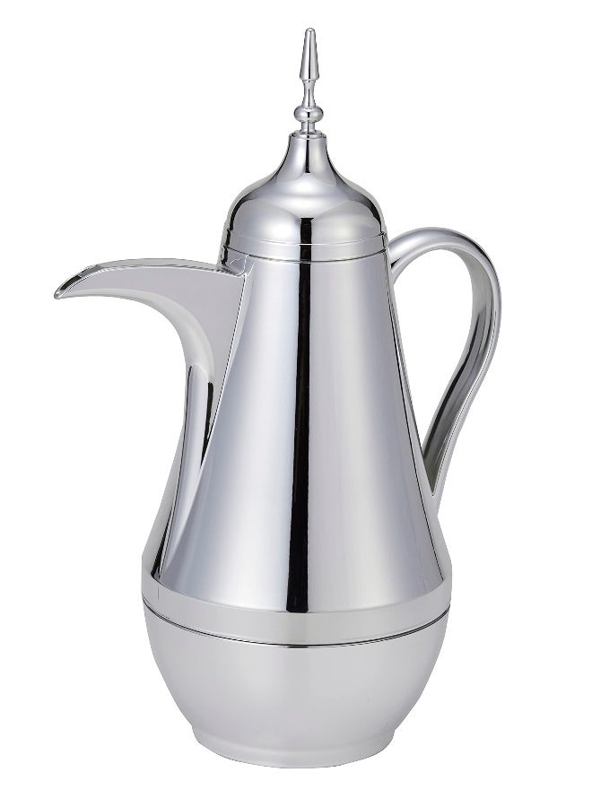 Arabic Vacuum Flask Leakproof Thermos for Tea or Coffee Silver