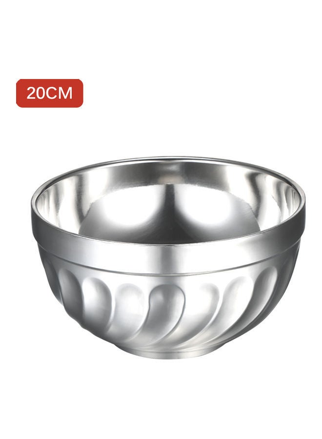 Stainless Steel Bowl Silver 20cm