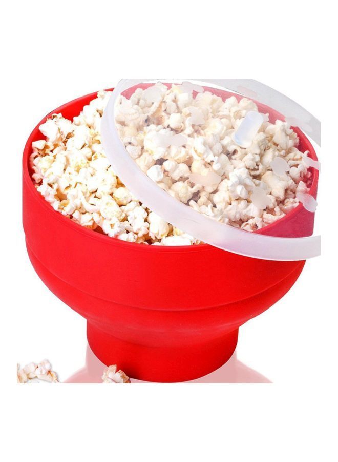 Silicone Popcorn Bowl Red/White 200x145mm