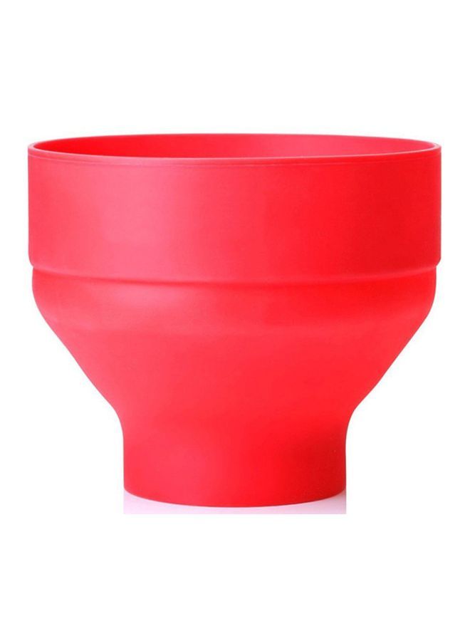 Silicone Popcorn Bowl Red/White 200x145mm