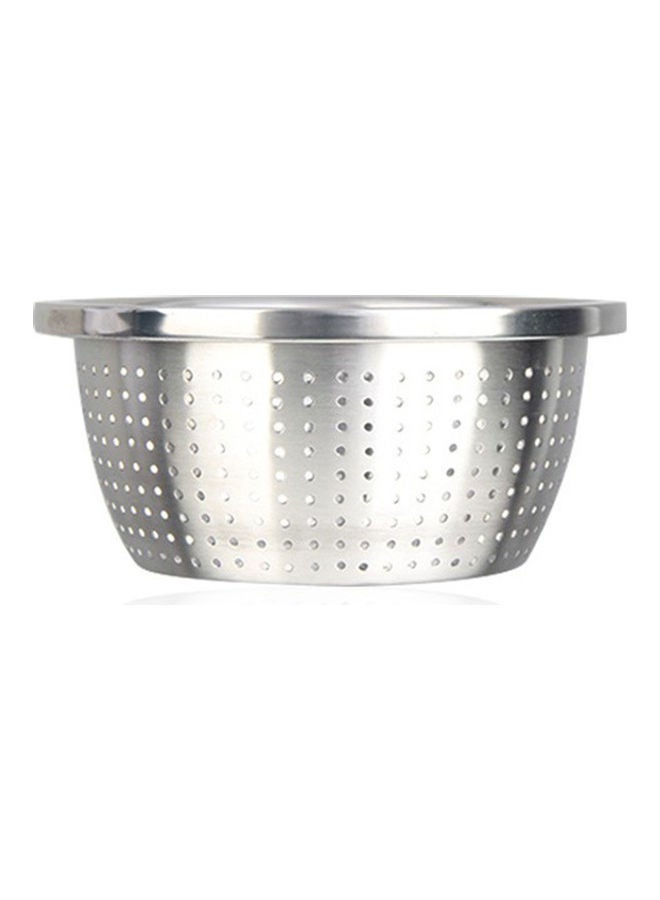 Thicken Colander Strainer Basin Silver 205grams