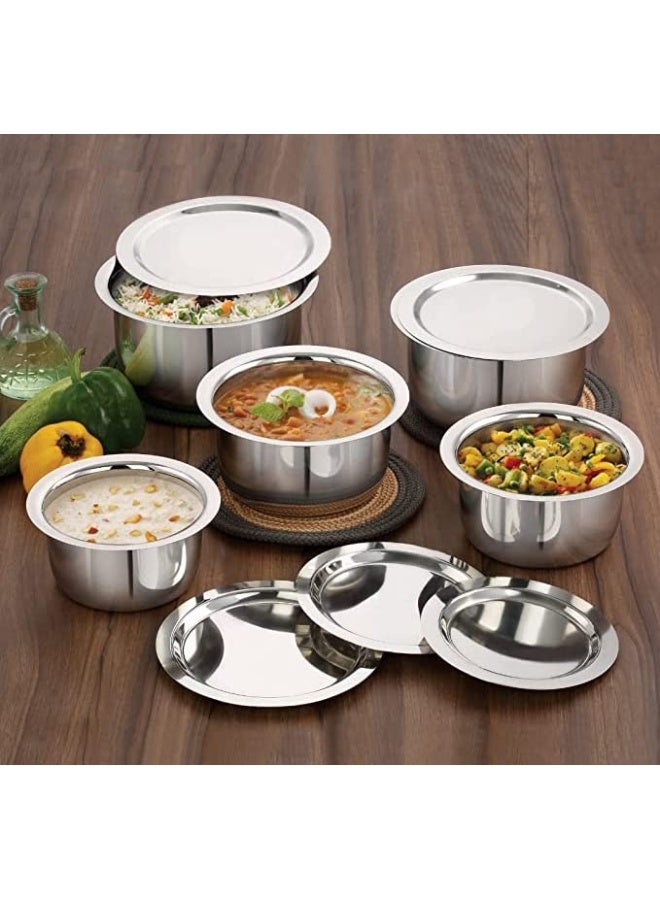 Stainless Steel Tope Set with Lid Stainless Steel Pot Cookware Tope Set 35.5cm - 12000ml