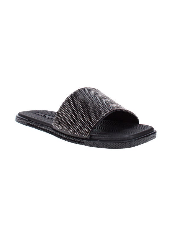 Moleca Ladies Flat Sandals Black | Made In Brazil