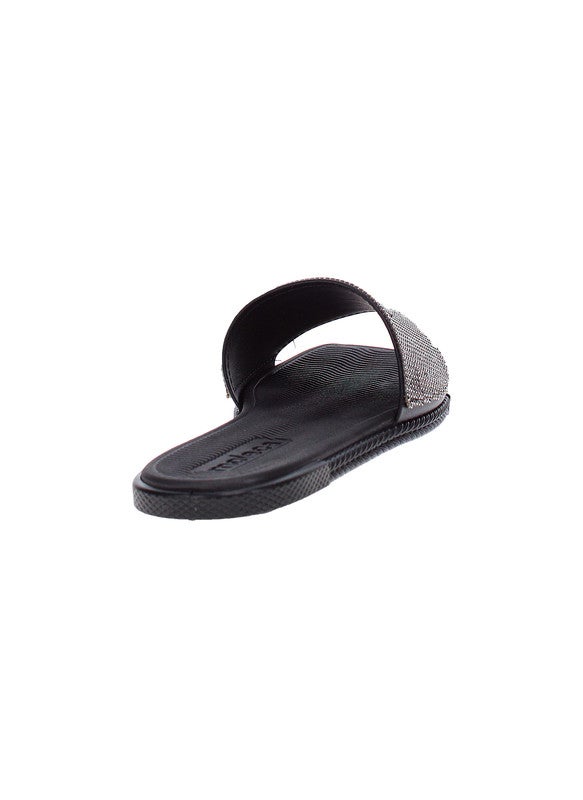 Moleca Ladies Flat Sandals Black | Made In Brazil