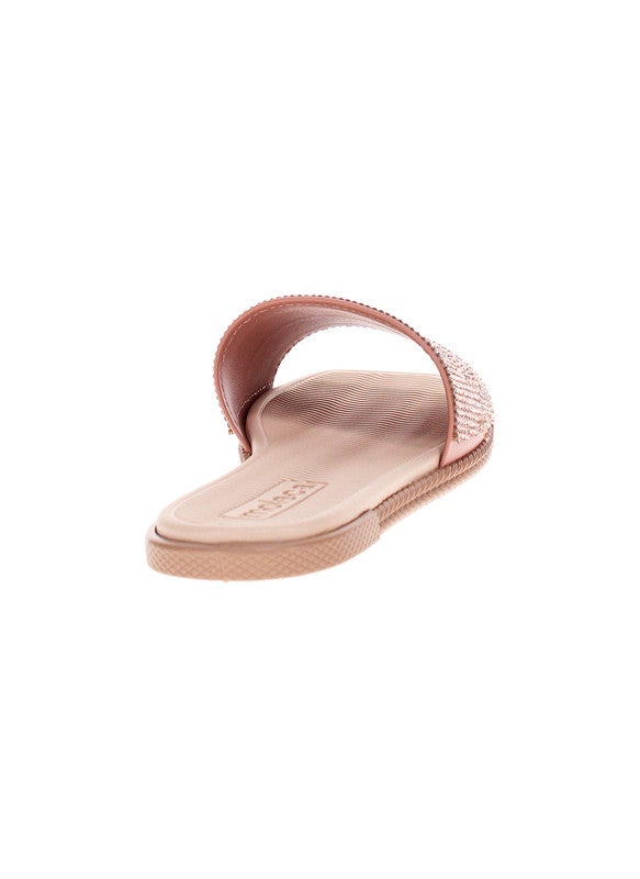 Moleca Ladies Flat Sandals Beige | Made In Brazil