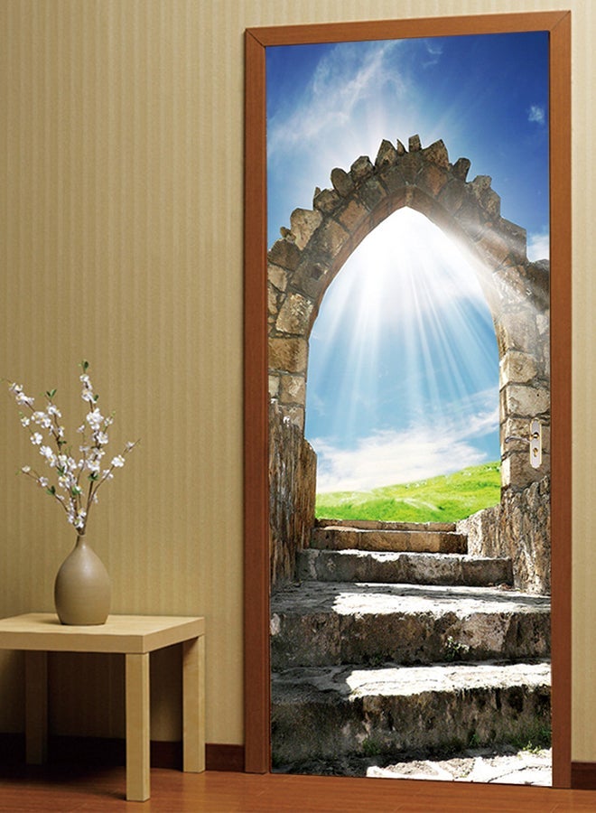 Huge World 3D Removable Wall Sticker Multicolour 77x200cm