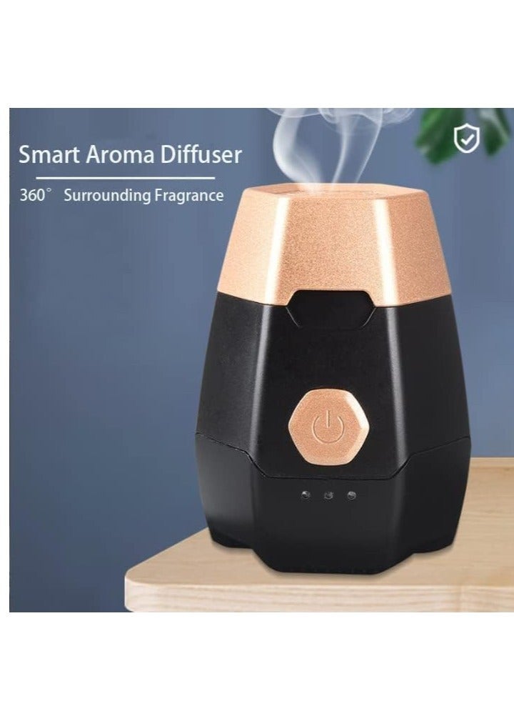 Well-designed aroma diffuser, electronic incense burner, portable smart aroma diffuser, car mini aroma diffuser, safe and intimate (black)