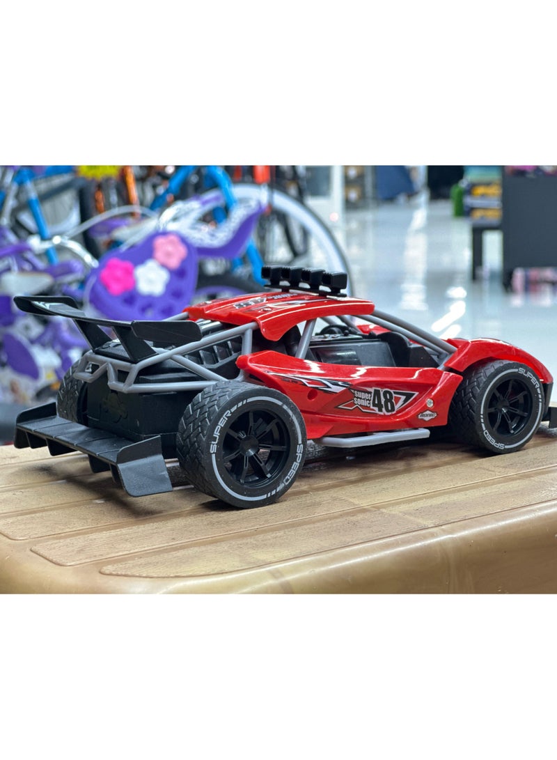 Remote Control Car,High Speed Racing Sport RC Cars Scale Race Car Supercar Vehicle with Spray Steam,LED Light,RC Racing Car for Boys Girls Kids Gift