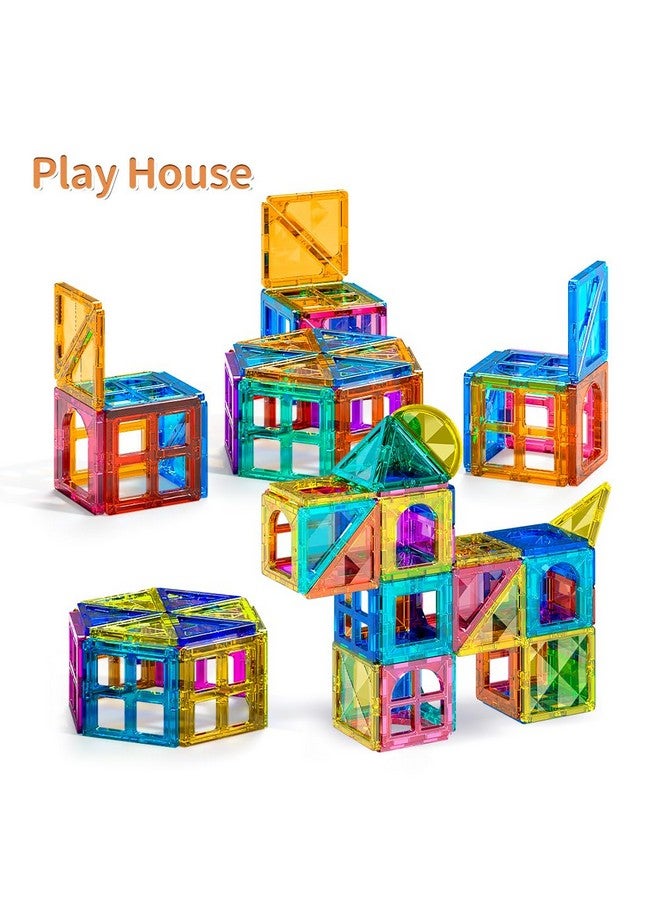 Magnetic Tilesbuilding Blocks Magnets Building Set Stem & Learning & Education Toys Christmas Toy Gift For Ages 3 4 5 6 7 8+ Year Old Toddler Kids Boys And Girls (Magnetic Tiles80Pcs)