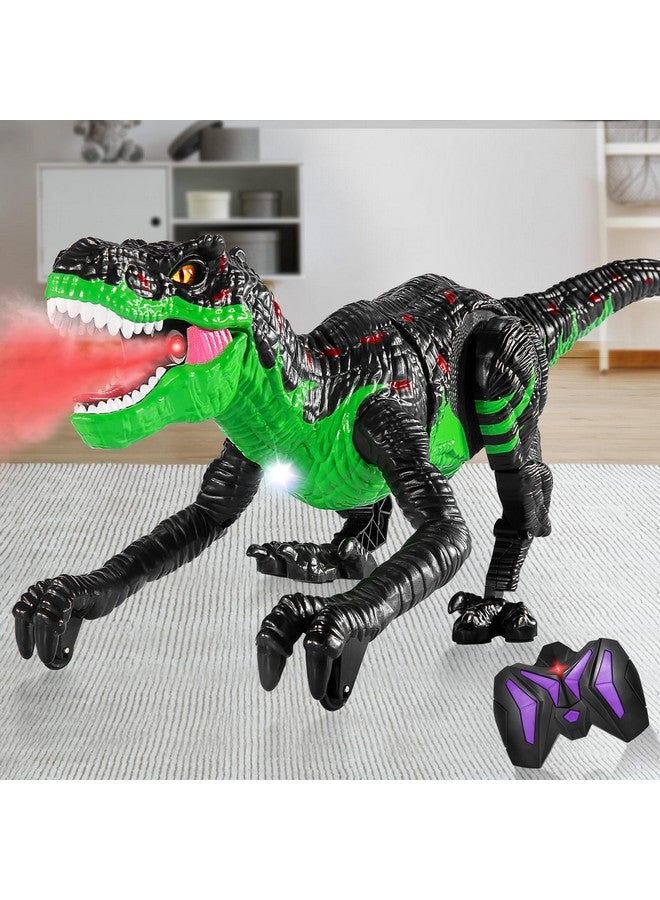 Large Remote Control Bionic Dinosaur Toy For Kids 3-12, Realistic Mist Spray Electric Walking Jurassic T-Rex, Rc Dino Robot Toy With Light & Roar, Gift For Toddlers Boys Girls 4-7