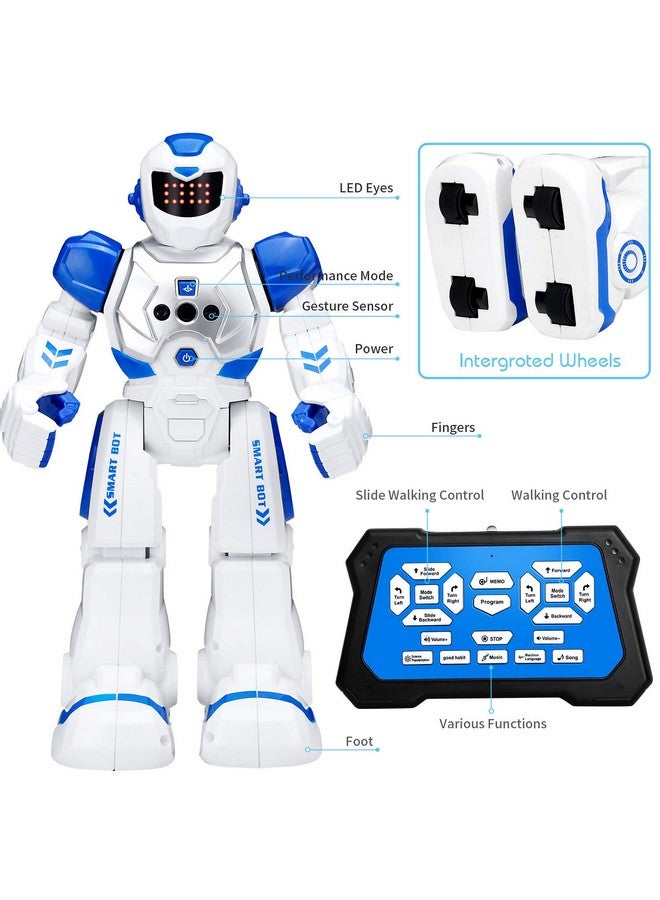 Robots Toy For Kids, Rc Gesture Sensing Toy, Interactive Walking Singing Dancing Robot Birthday Presents For Boys Girls Age 6 7 8 9 Years Old