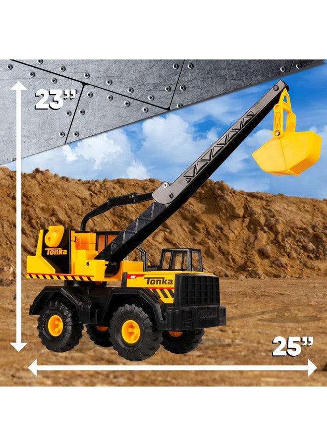 Steel Classics, Mighty Crane Made With Steel And Sturdy Plastic, Big Construction Truck, Boys And Girls Ages 3+, Toddlers, Birthday Gift, Christmas, Holiday