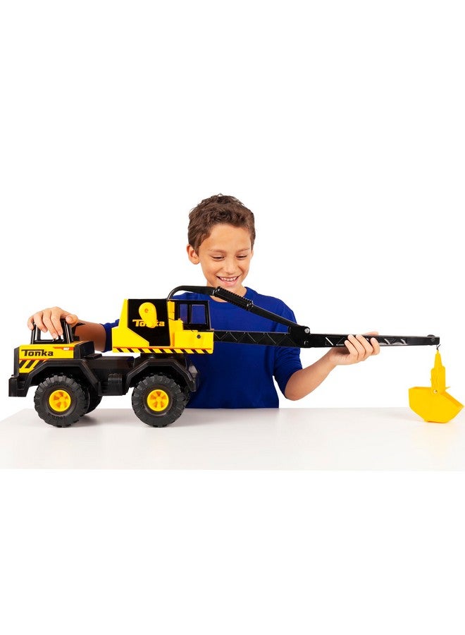 Steel Classics, Mighty Crane Made With Steel And Sturdy Plastic, Big Construction Truck, Boys And Girls Ages 3+, Toddlers, Birthday Gift, Christmas, Holiday