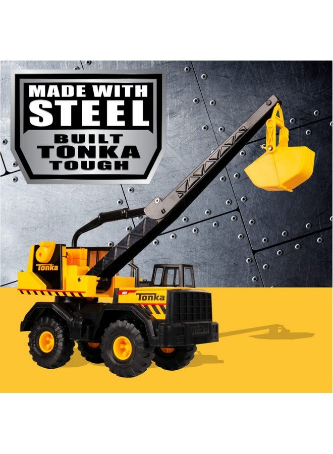 Steel Classics, Mighty Crane Made With Steel And Sturdy Plastic, Big Construction Truck, Boys And Girls Ages 3+, Toddlers, Birthday Gift, Christmas, Holiday