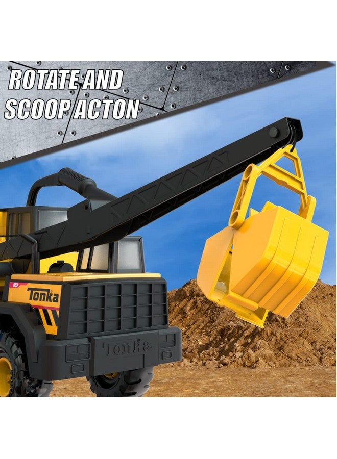 Steel Classics, Mighty Crane Made With Steel And Sturdy Plastic, Big Construction Truck, Boys And Girls Ages 3+, Toddlers, Birthday Gift, Christmas, Holiday