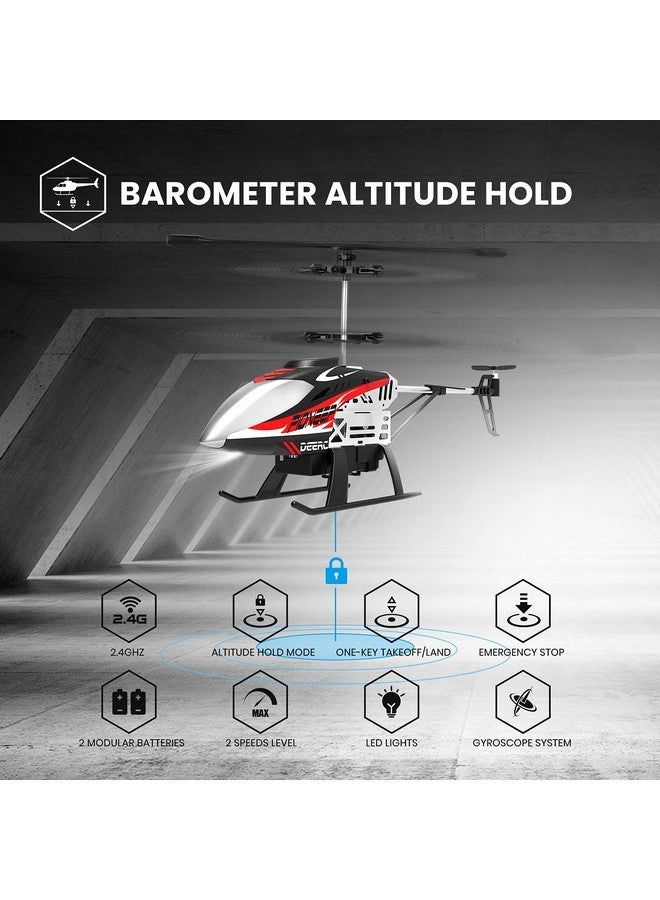 De52 Remote Control Helicopter,Altitude Hold Rc Helicopters With Storage Case Extra Shell,2.4Ghz Aircraft Indoor Flying Toy With High&Low Speed Mode,2 Modular Battery For 24 Min Play Boys Girls